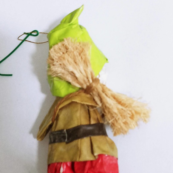 Vintage Christmas Tree Ornaments Santa Elf Paper Mache Holiday Decoration (z) - Picture 5 of 5